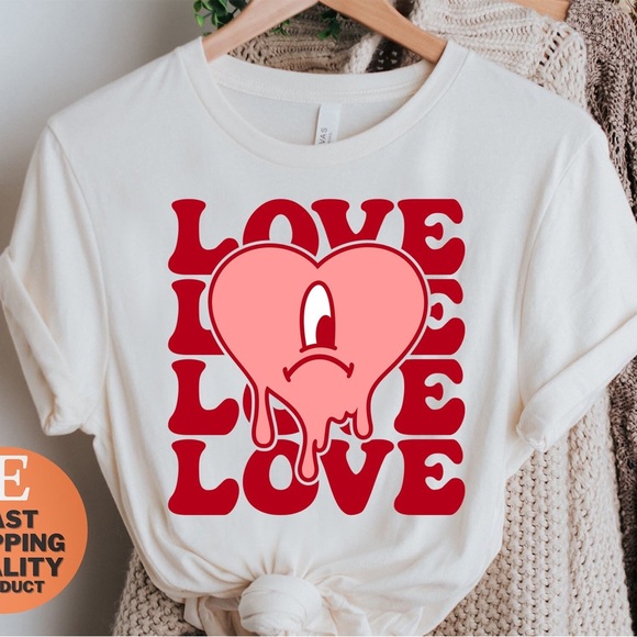 Love Bad Bunny Heart Shirt - Picture 1 of 2